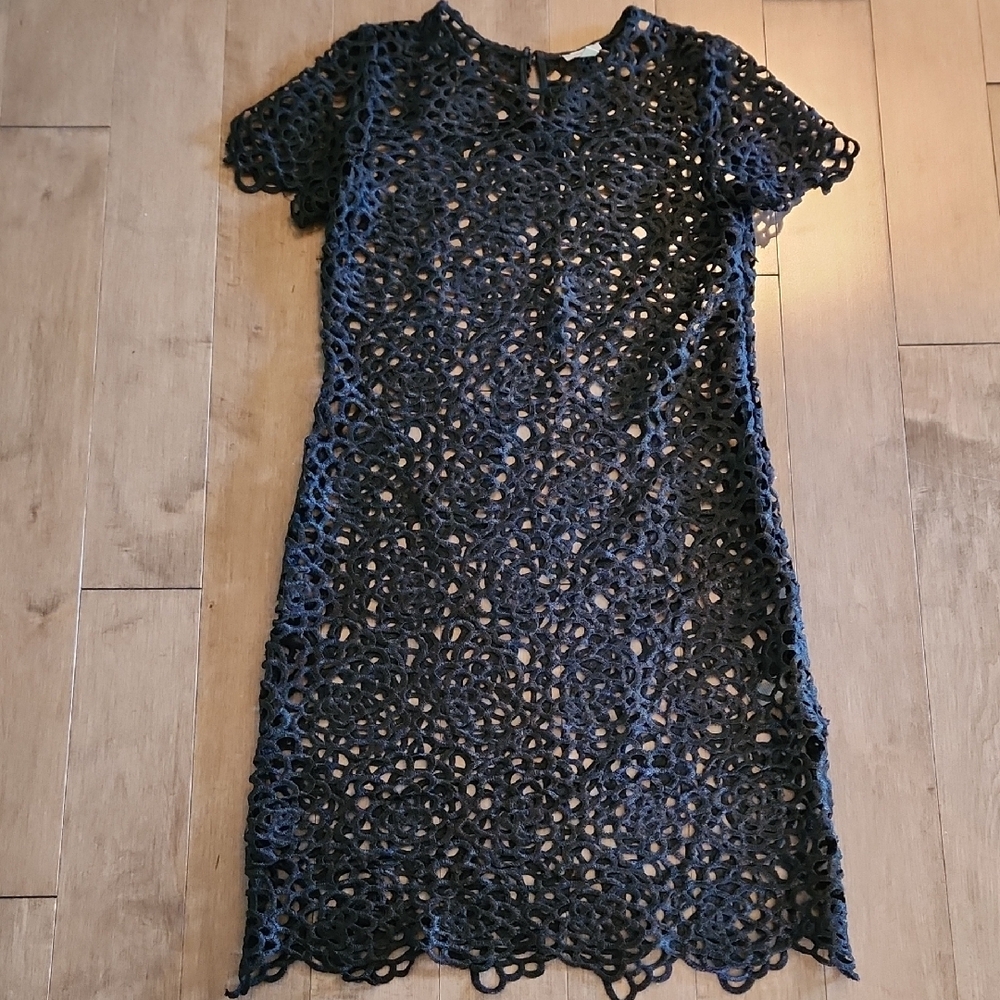 TRISTAN/ Elegant Black Lace Cover Up Dress